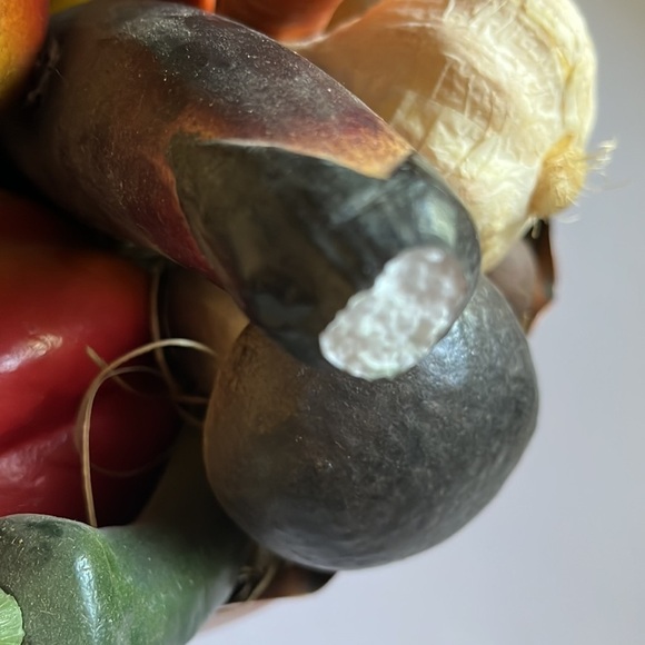 Vintage Gregorian Copper Pedestal Lotus Footed Bowl Hand Hammered Faux Vegetable - Picture 6 of 6